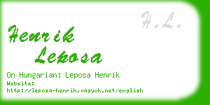 henrik leposa business card